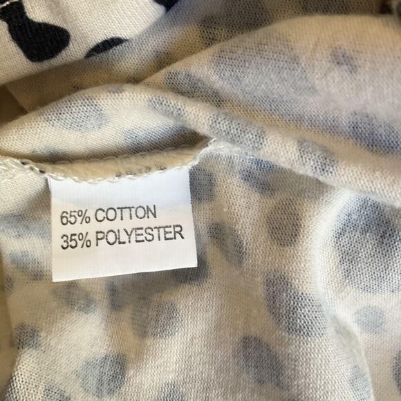 Blooming Jelly Women Shirt Size L Beige Animal Print Crew Neck Pullover - Picture 3 of 8